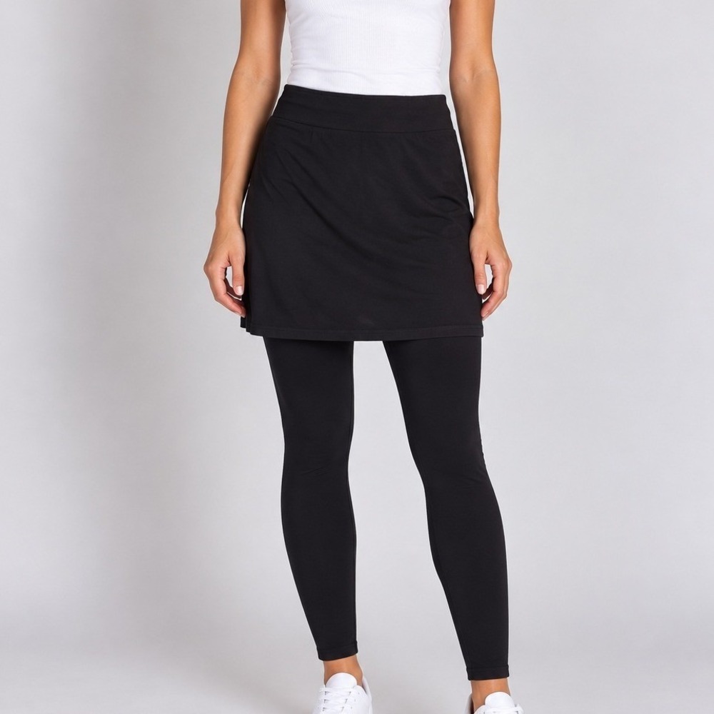 Eileen Fisher Skirt Modesty Leggings Activewear Sporty Pickleball Tennis Girly